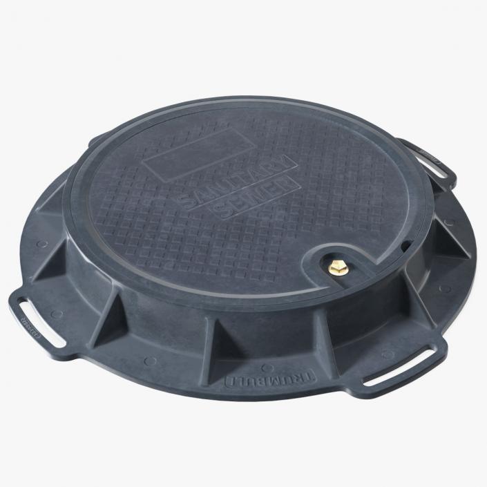 Fiberglass Manhole Black 3D model