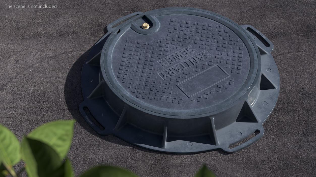 Fiberglass Manhole Black 3D model