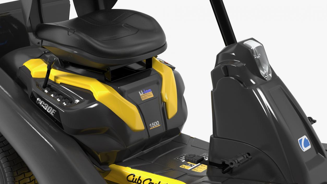 Man with Riding Lawn Mower Cub Cadet CC30E 3D