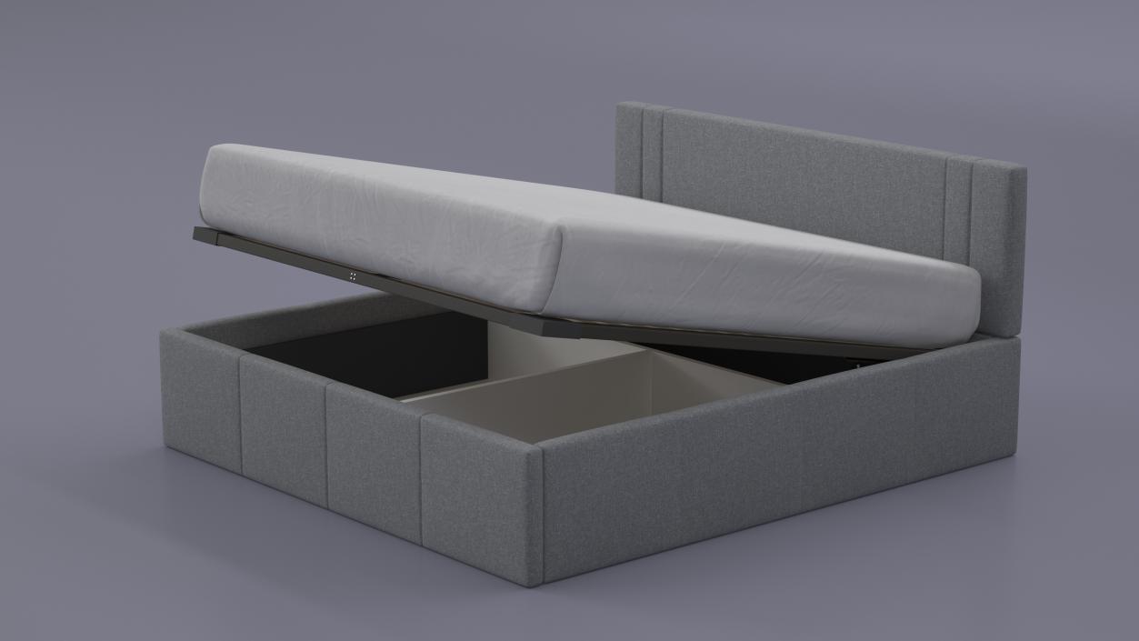 3D model Lifting Bed with Storage Function Rigged