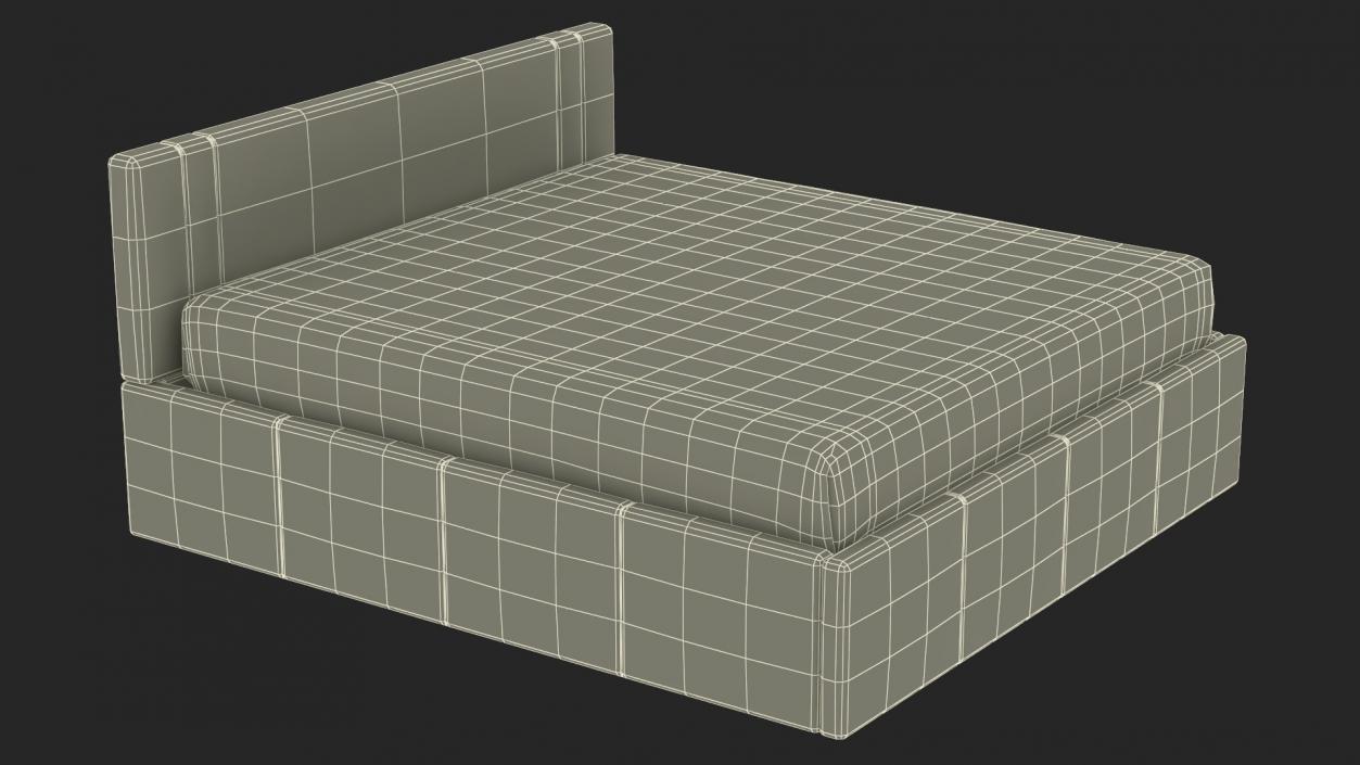 3D model Lifting Bed with Storage Function Rigged