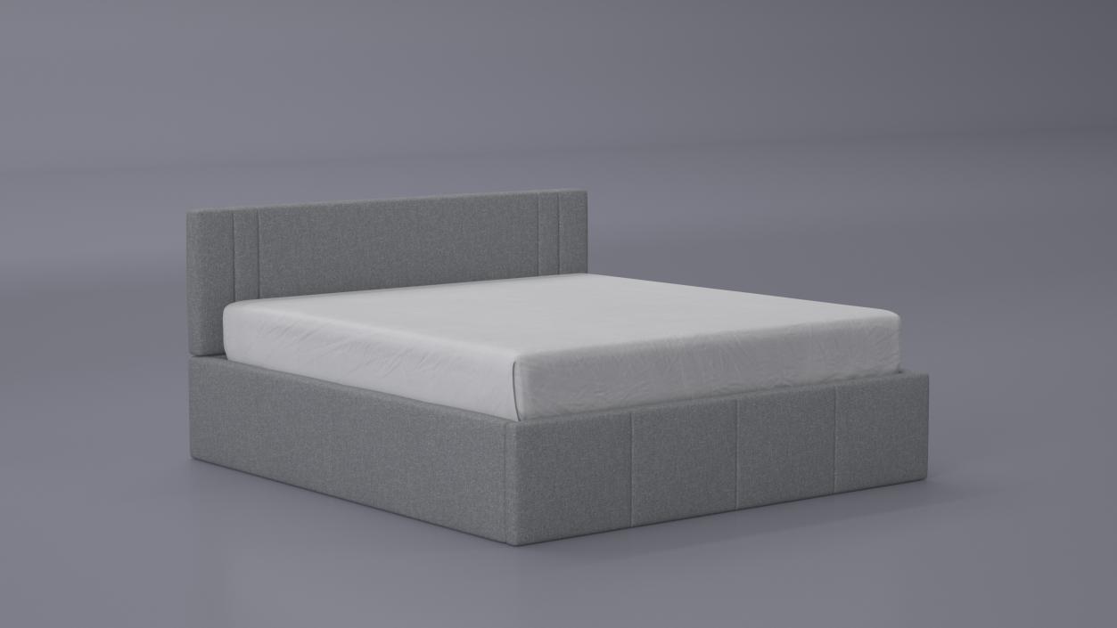 3D model Lifting Bed with Storage Function Rigged