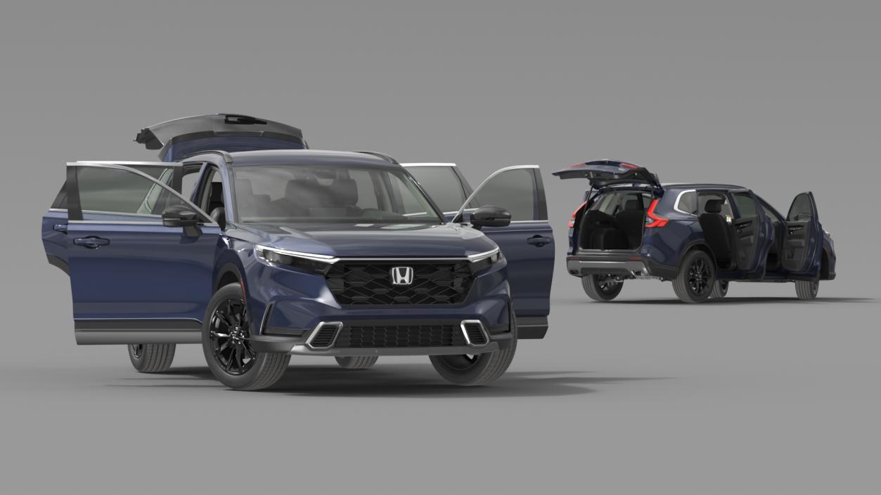 2025 Honda CR-V Blue Rigged 3D