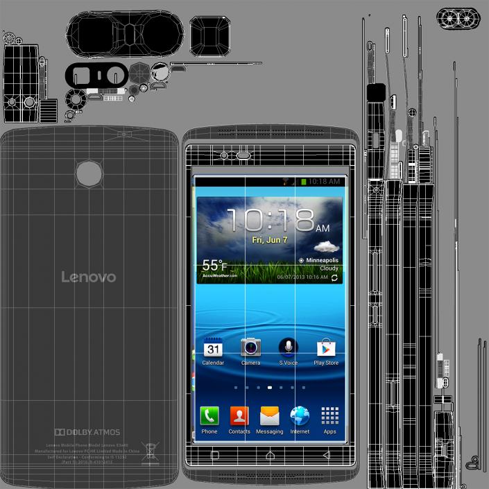 3D model Lenovo Vibe X3 Black