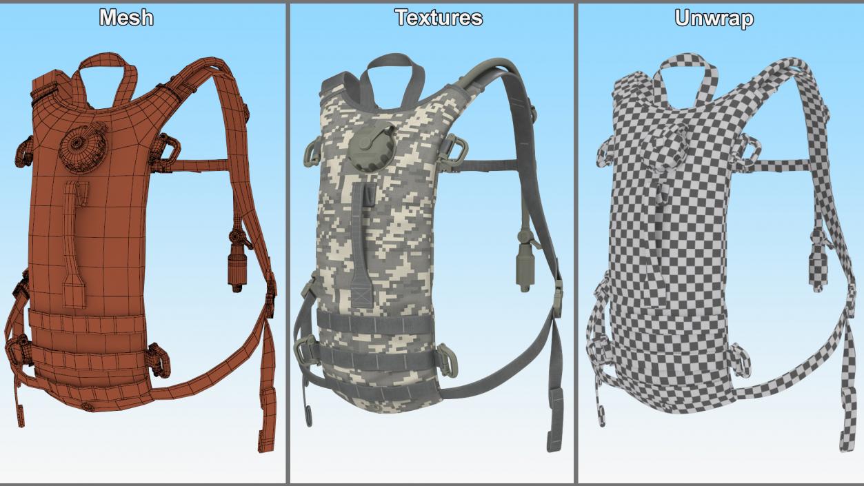 3D Military Hydration Backpack Carrier Worn Position 2