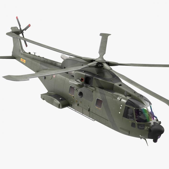 3D model AgustaWestland AW101 Merlin Royal Air Force Rigged