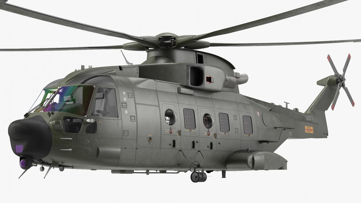 3D model AgustaWestland AW101 Merlin Royal Air Force Rigged