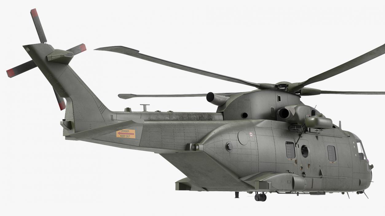 3D model AgustaWestland AW101 Merlin Royal Air Force Rigged