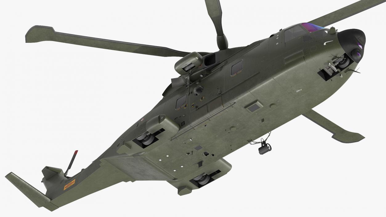 3D model AgustaWestland AW101 Merlin Royal Air Force Rigged