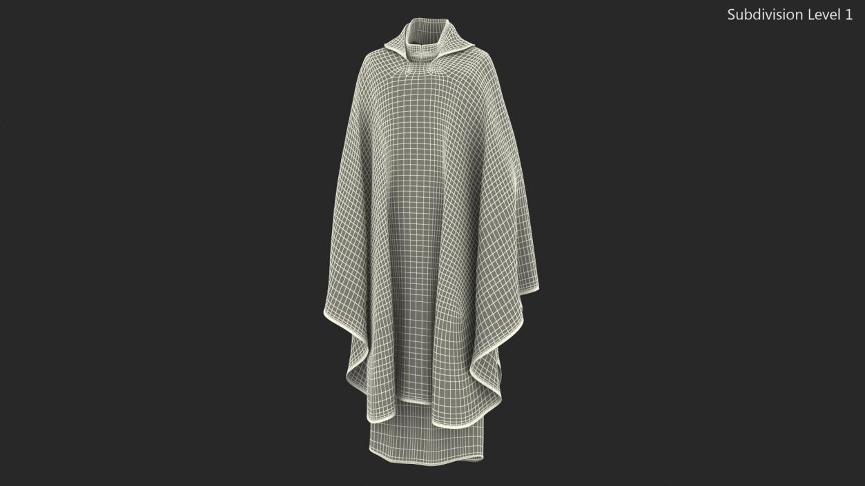 3D Black Gothic Chasuble