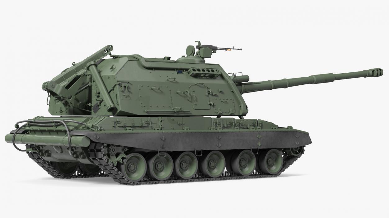 3D model 2S19 Msta Green