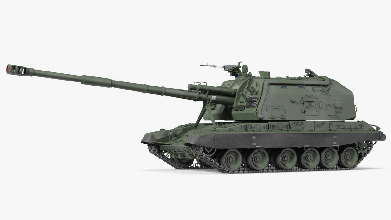 3D model 2S19 Msta Green