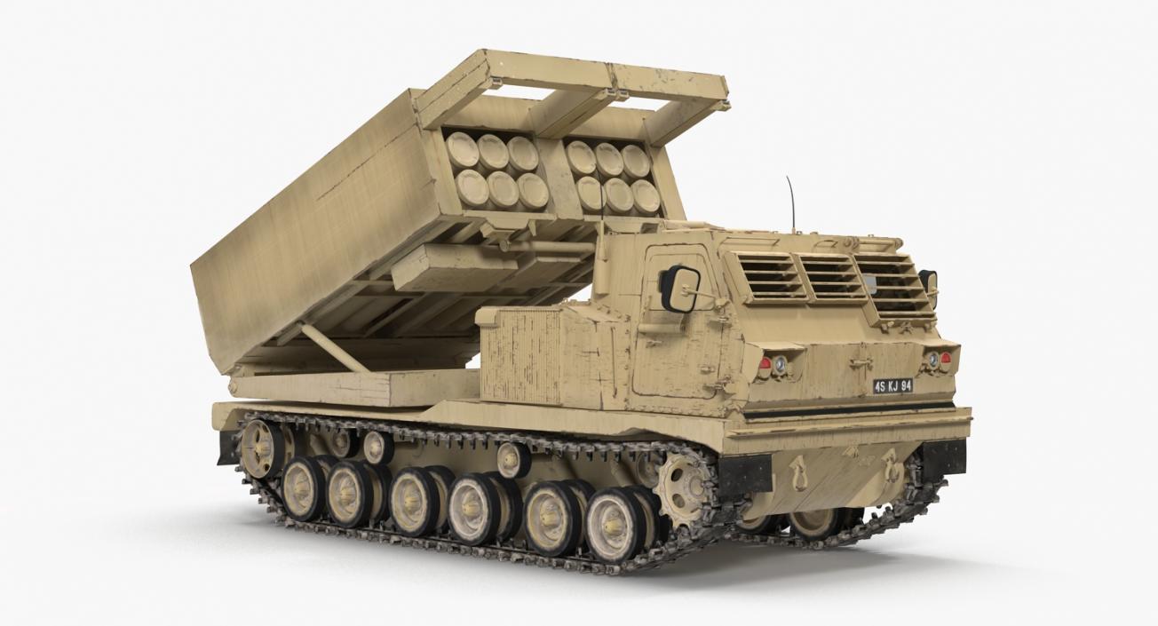 3D M270 MLRS Desert Rigged model