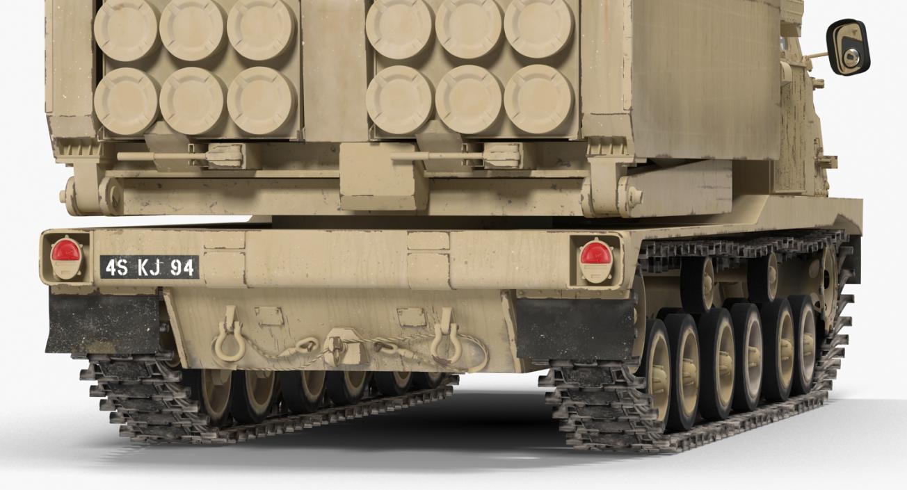 3D M270 MLRS Desert Rigged model