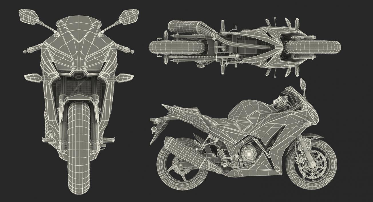 Lightweight Motorcycle Generic Rigged 3D