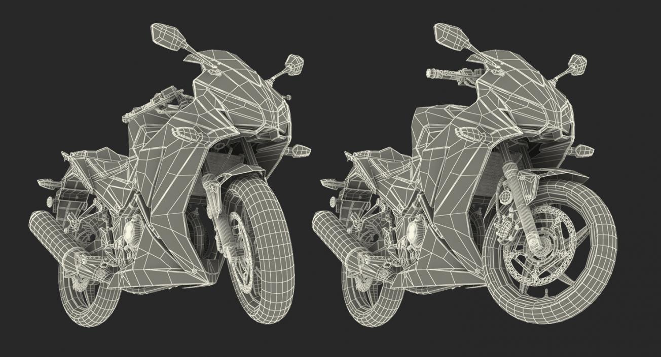 Lightweight Motorcycle Generic Rigged 3D