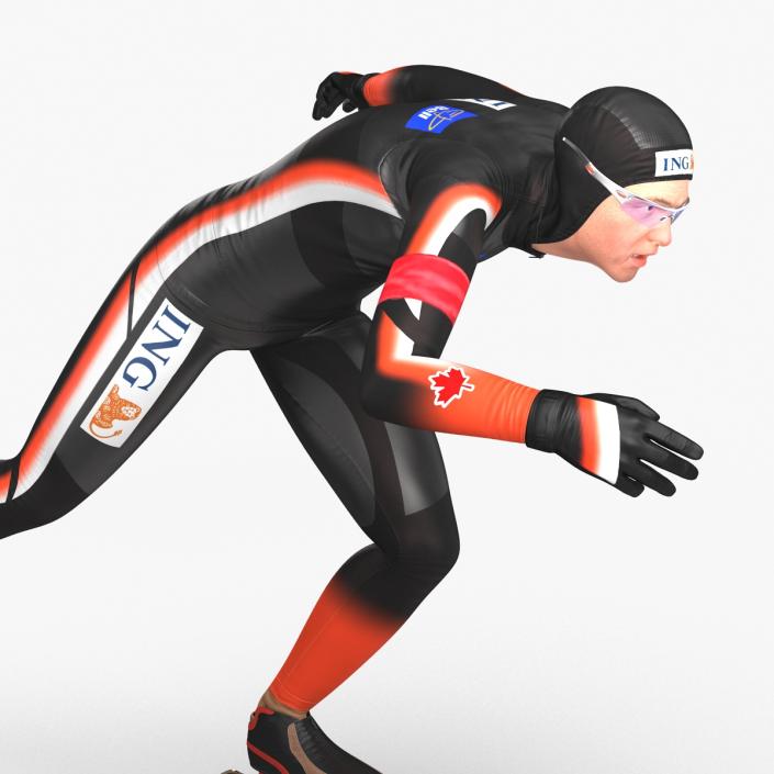 Speed Skater 2 Runs 3D model