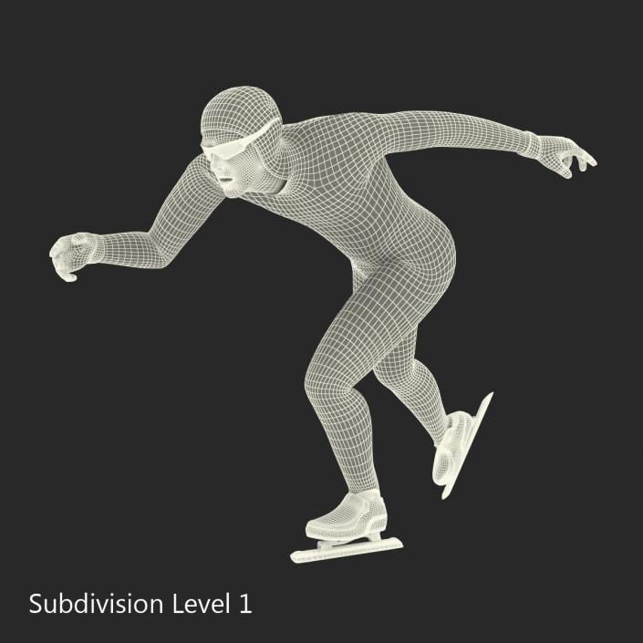 Speed Skater 2 Runs 3D model