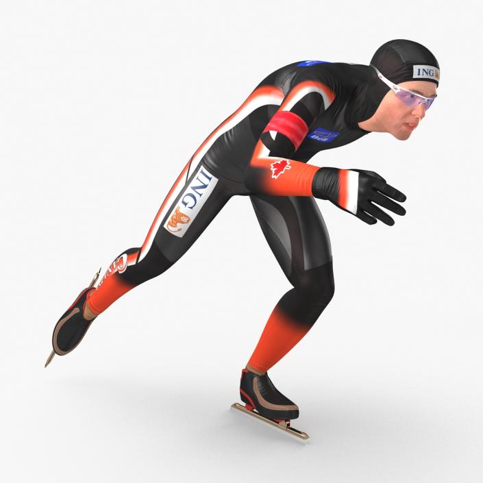 Speed Skater 2 Runs 3D model