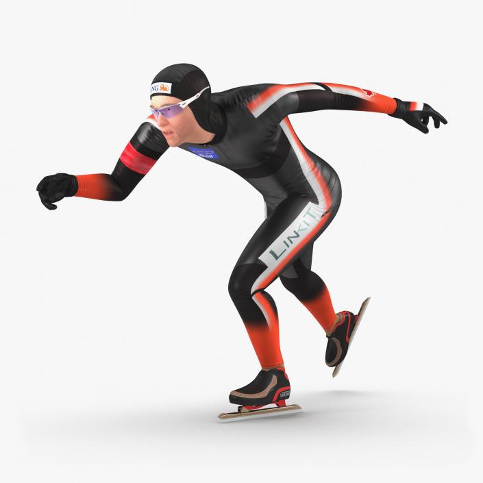 Speed Skater 2 Runs 3D model