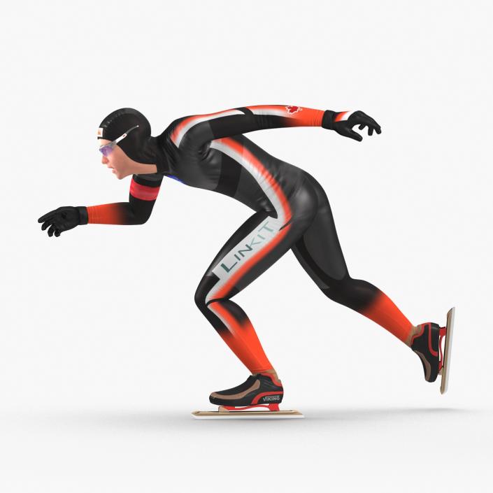 Speed Skater 2 Runs 3D model