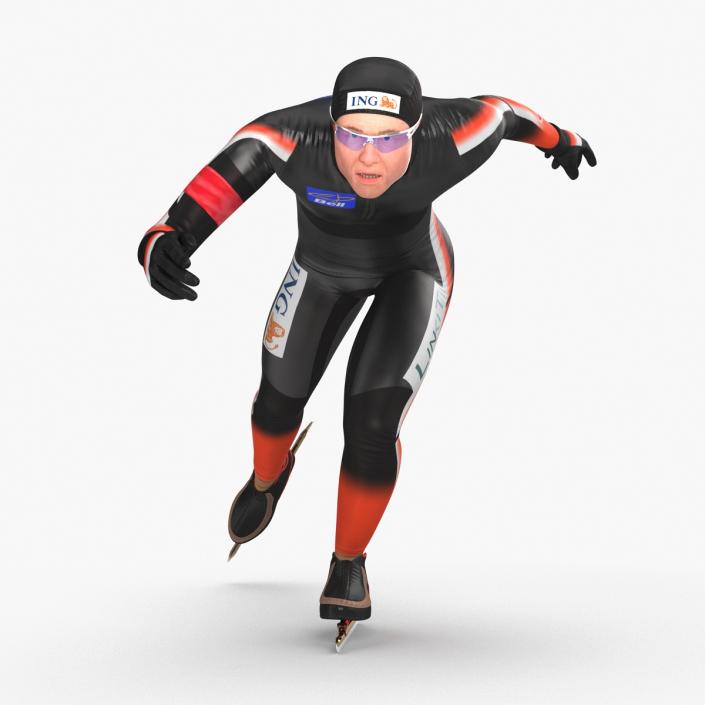 Speed Skater 2 Runs 3D model