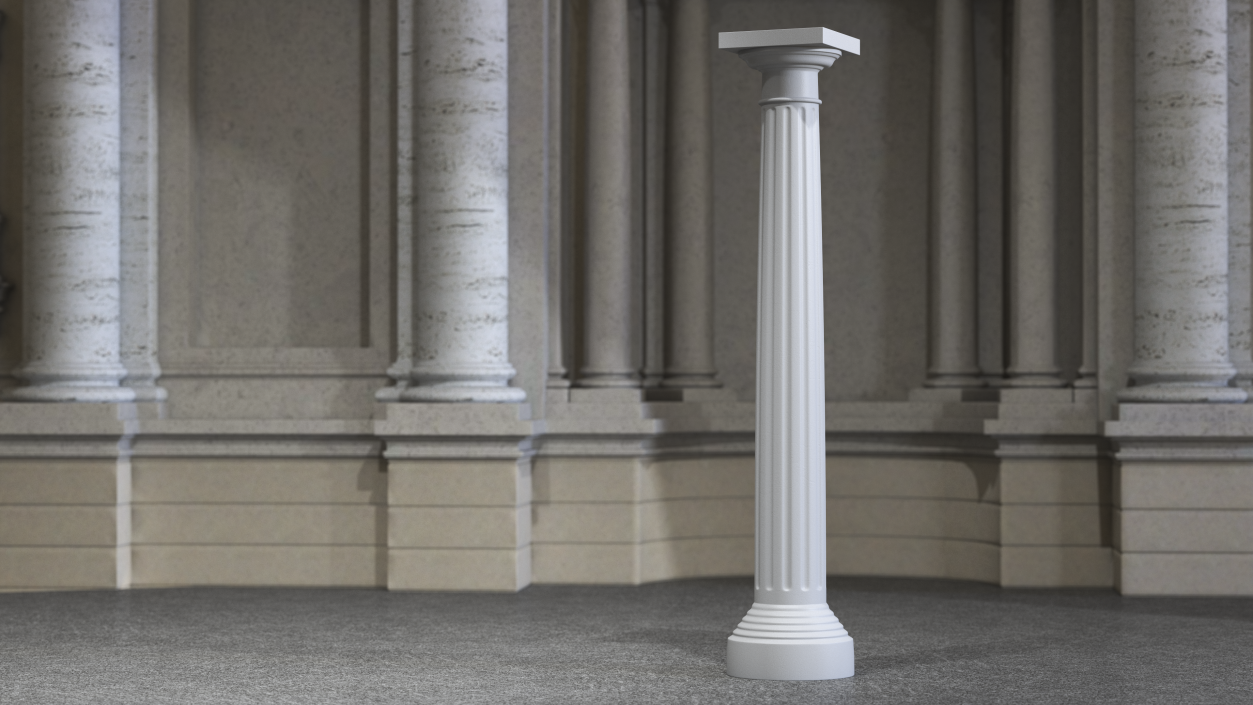 Doric Order Greek Column 3D model