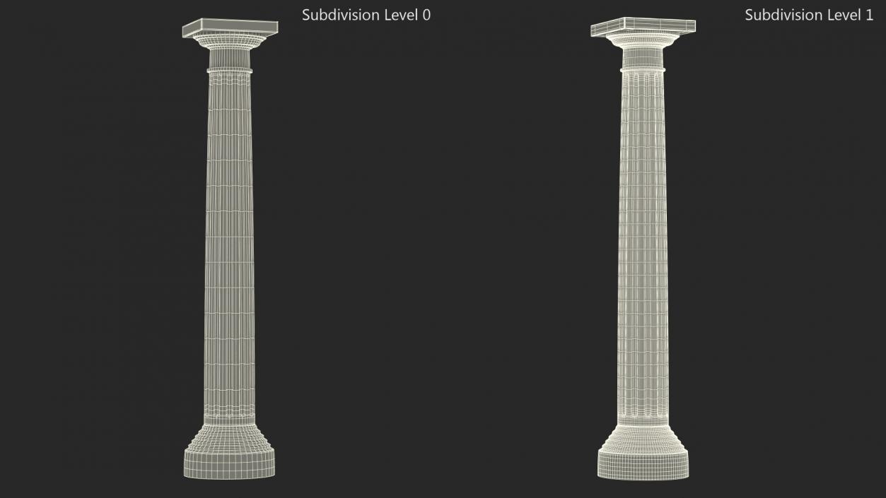 Doric Order Greek Column 3D model