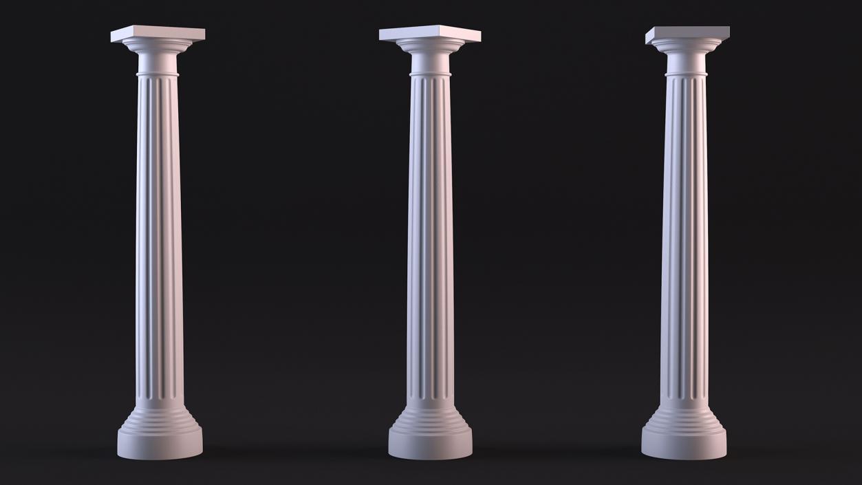 Doric Order Greek Column 3D model