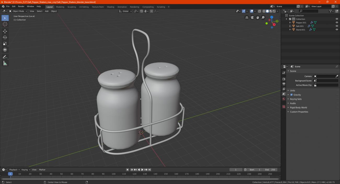 Salt Pepper Shakers 3D model