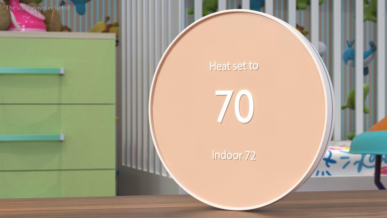 Smart Thermostat Beige 3D