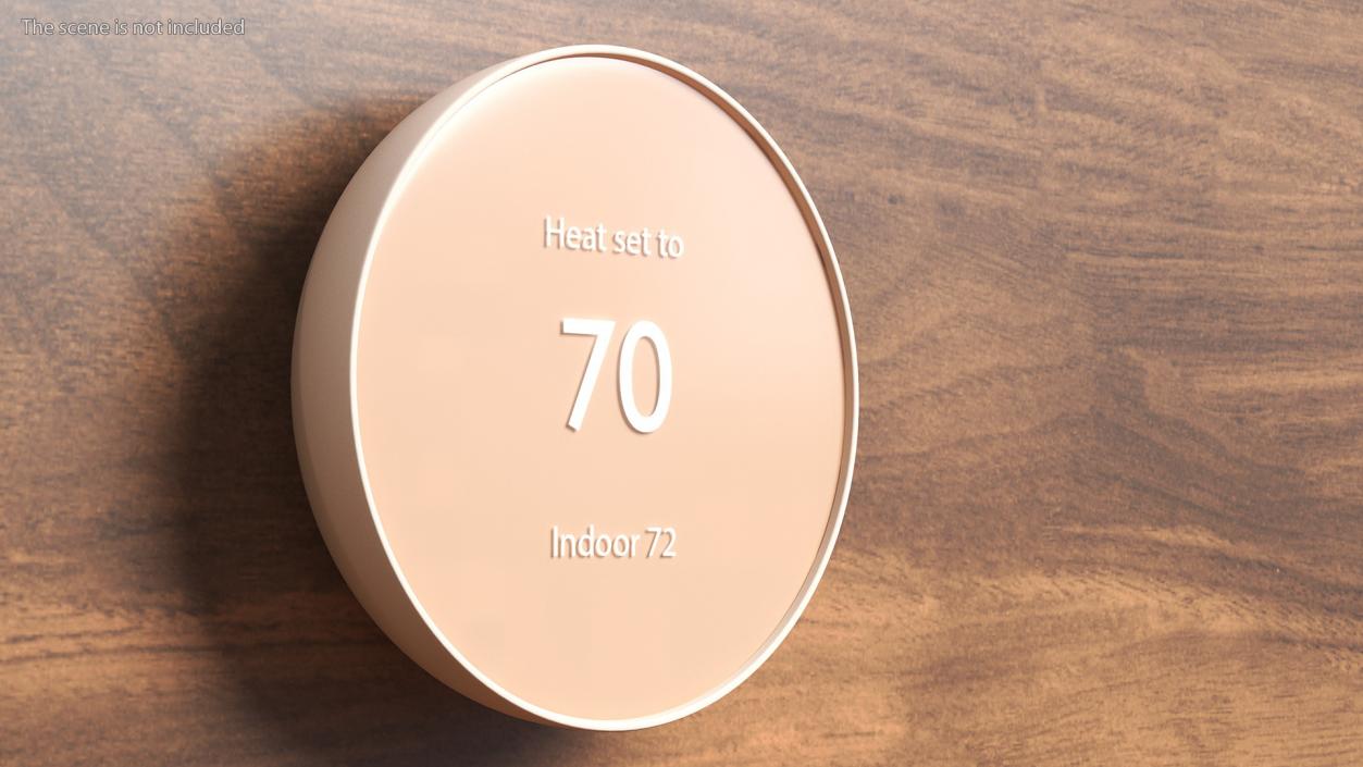 Smart Thermostat Beige 3D