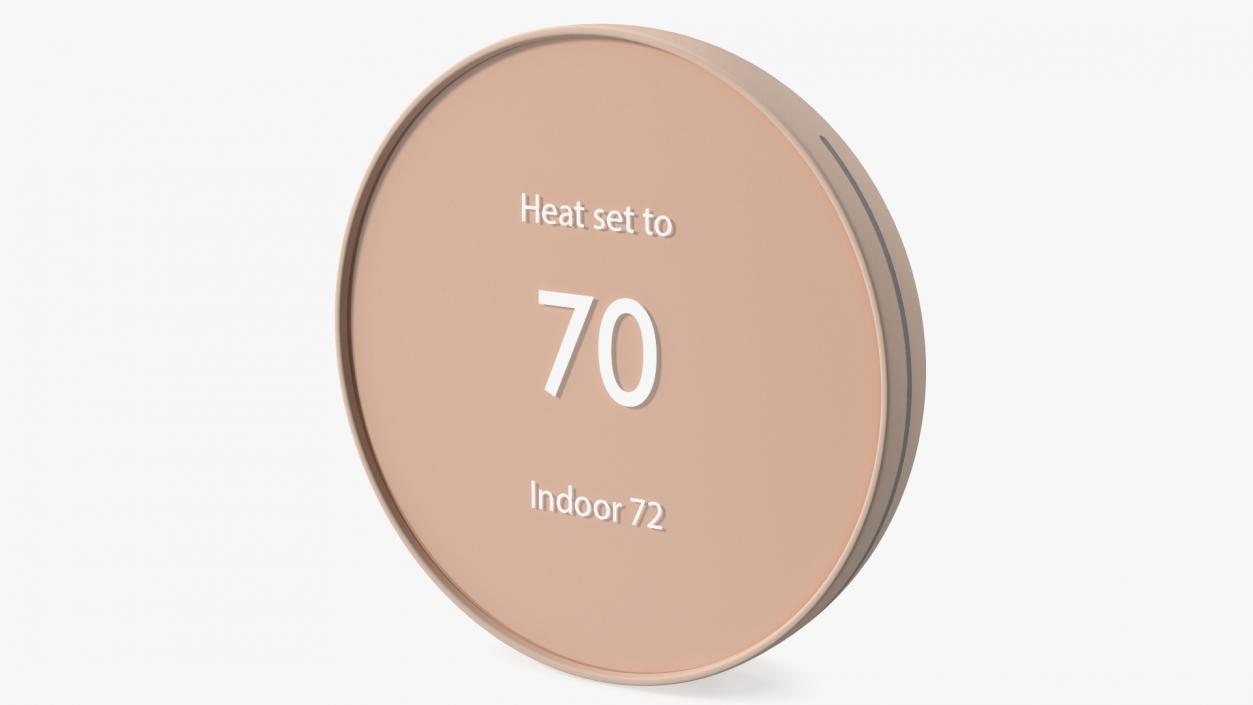 Smart Thermostat Beige 3D