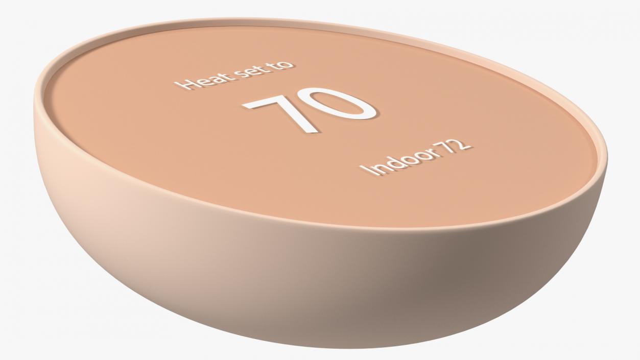 Smart Thermostat Beige 3D