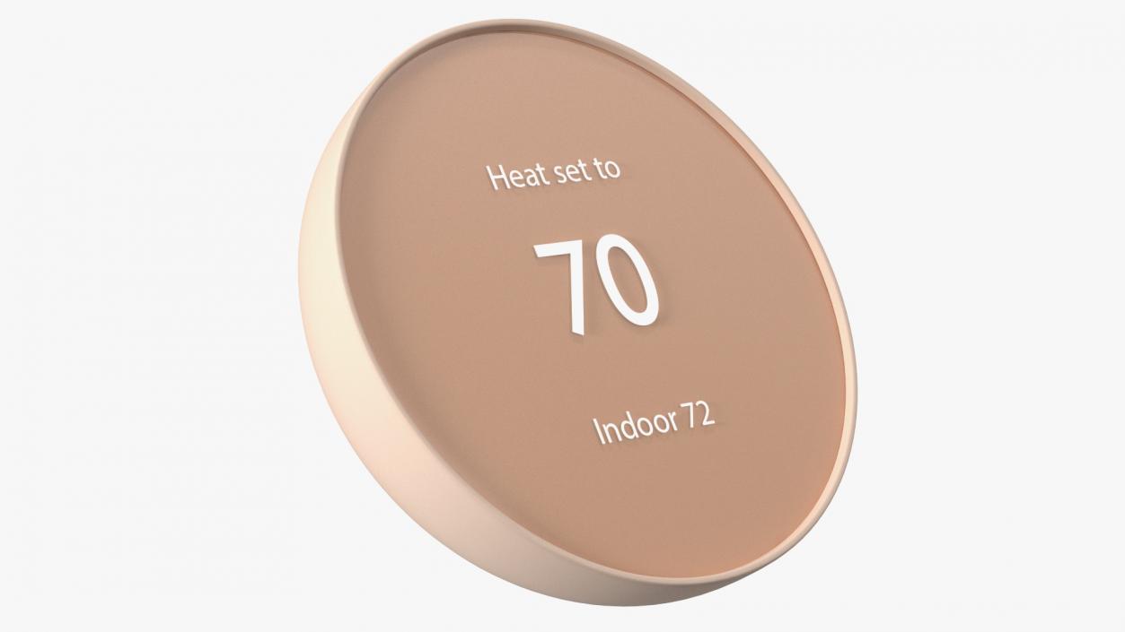 Smart Thermostat Beige 3D