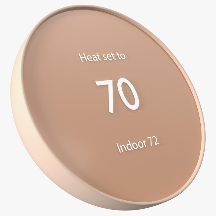 Smart Thermostat Beige 3D