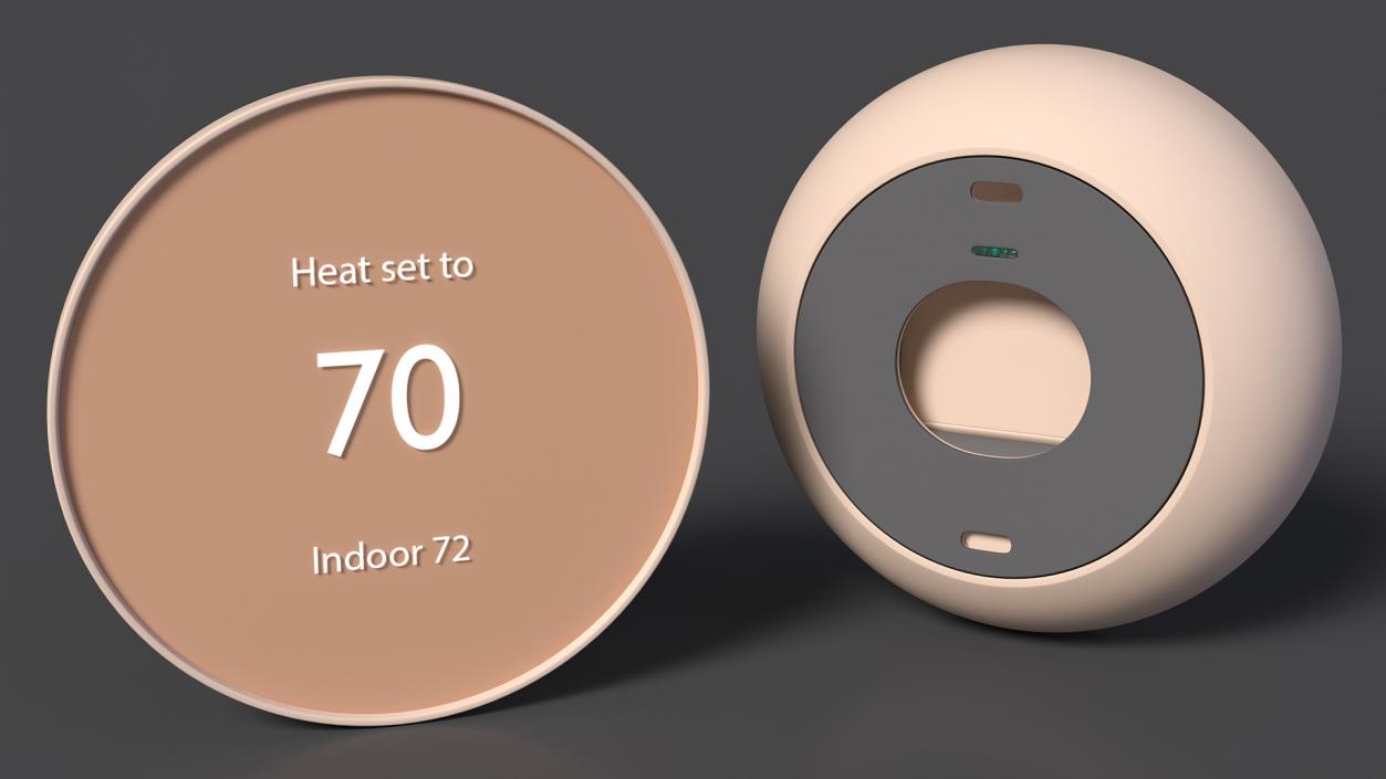 Smart Thermostat Beige 3D