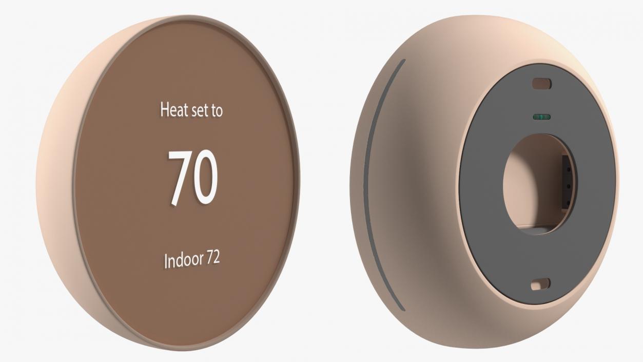 Smart Thermostat Beige 3D