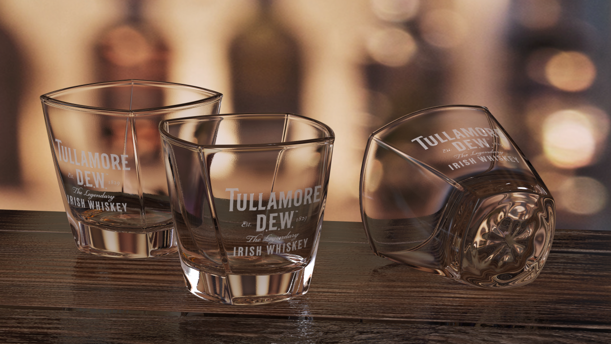 3D model Tullamore Dew Rocks Glass