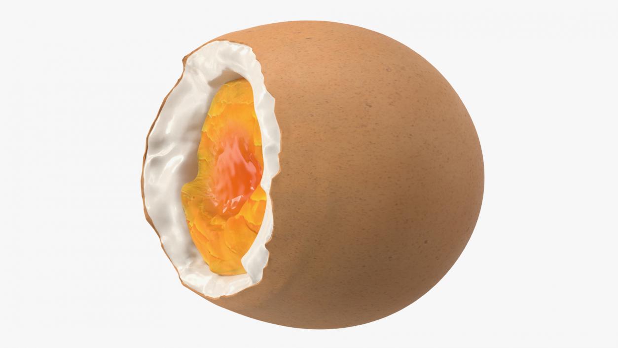 3D model Soft Boiled Egg Open