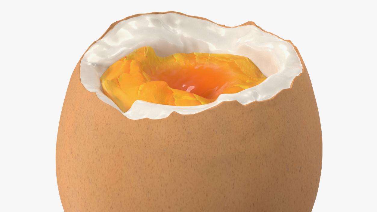 3D model Soft Boiled Egg Open