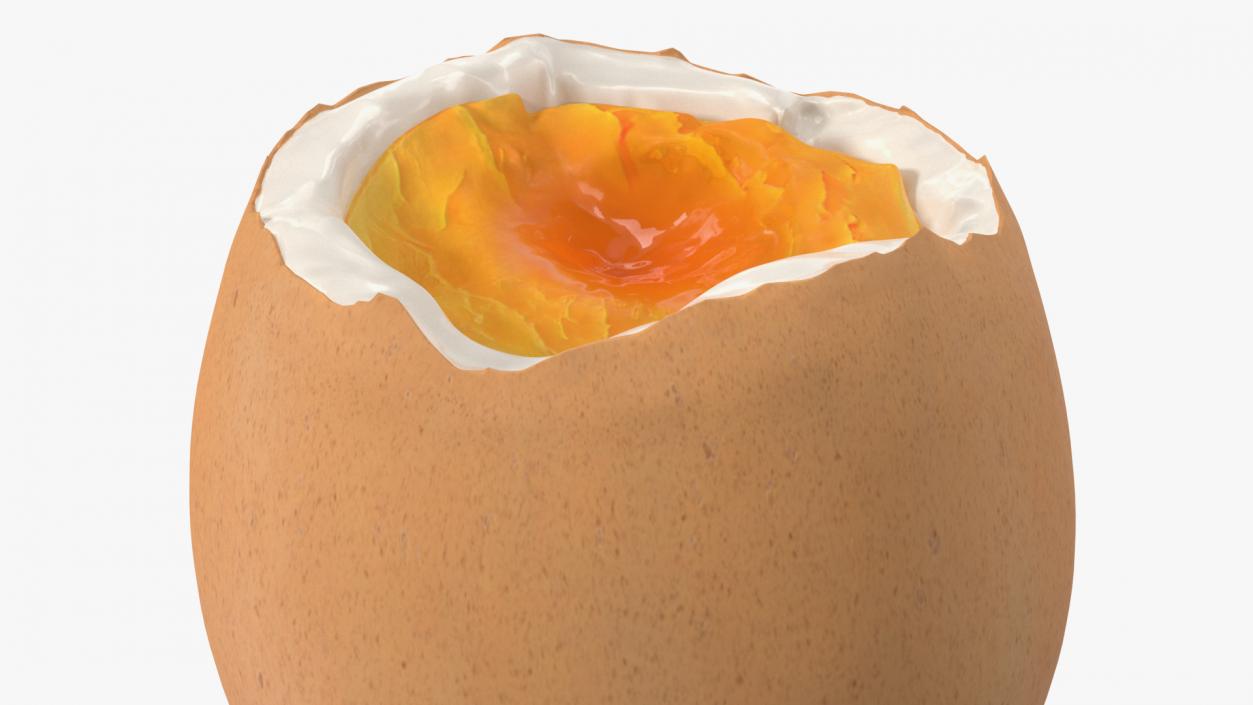 3D model Soft Boiled Egg Open