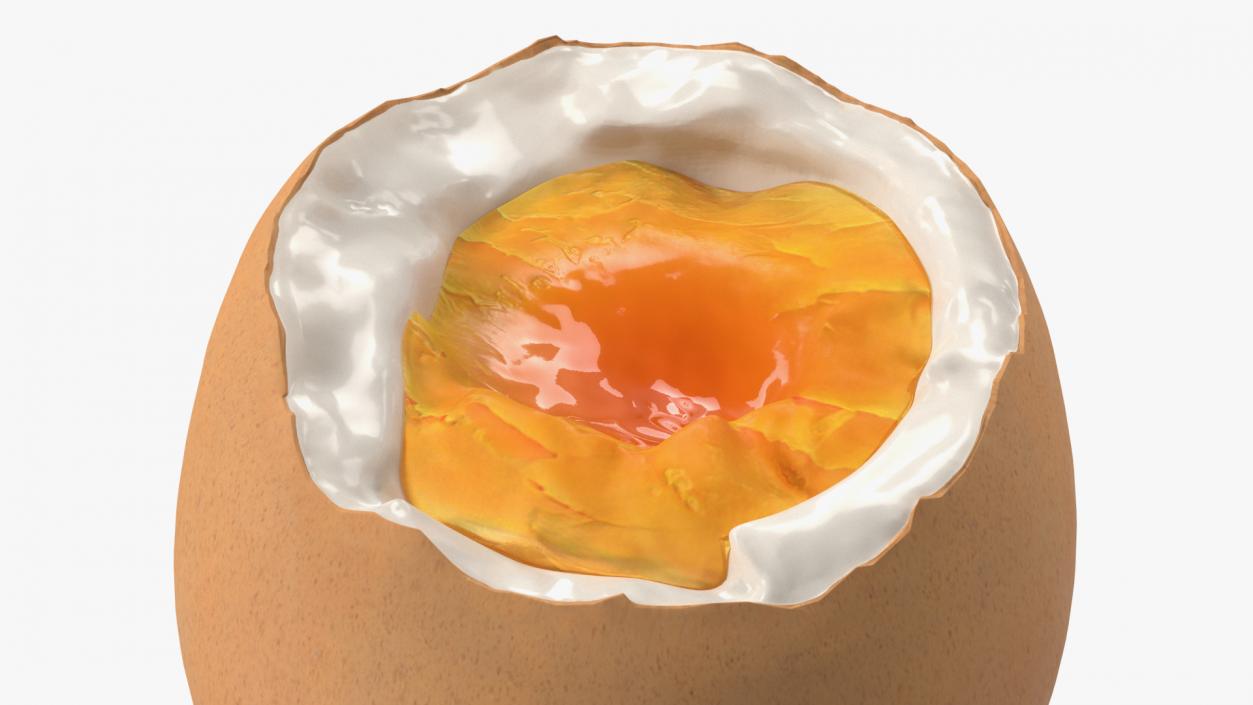 3D model Soft Boiled Egg Open