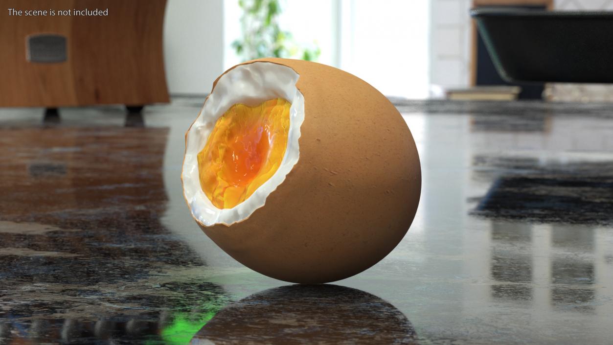 3D model Soft Boiled Egg Open