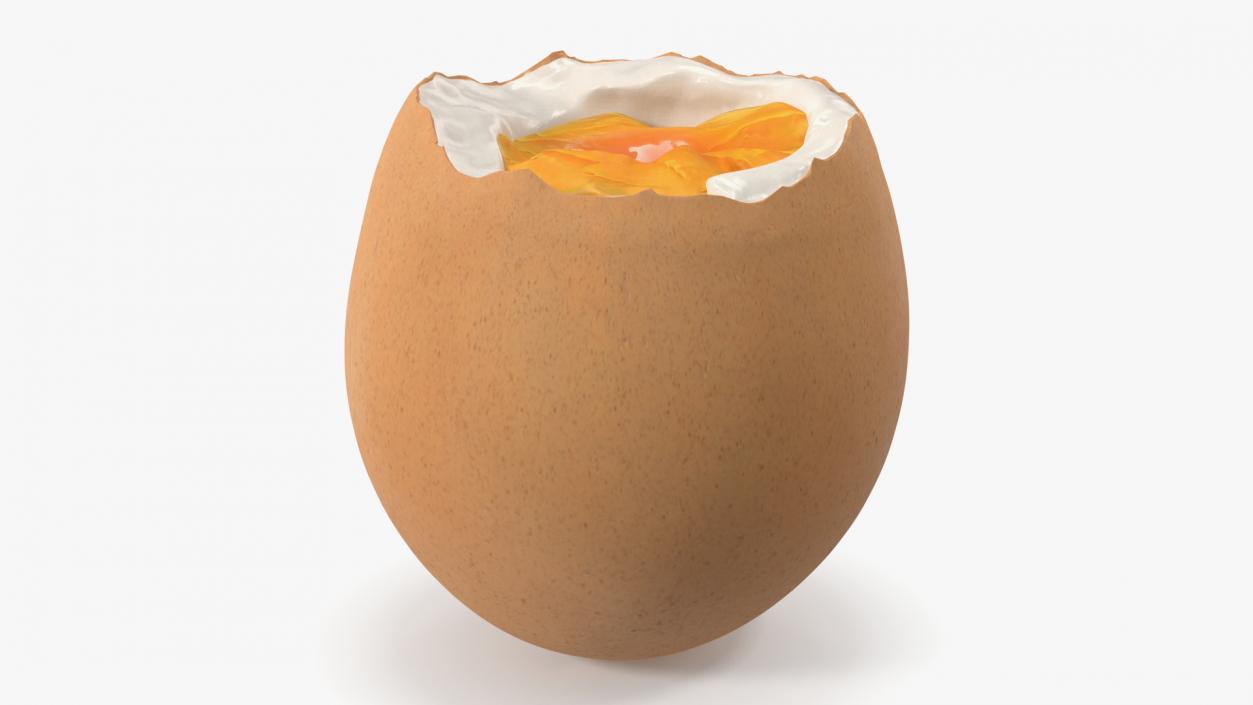 3D model Soft Boiled Egg Open