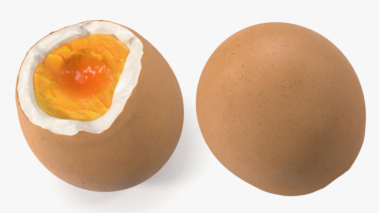 3D model Soft Boiled Egg Open