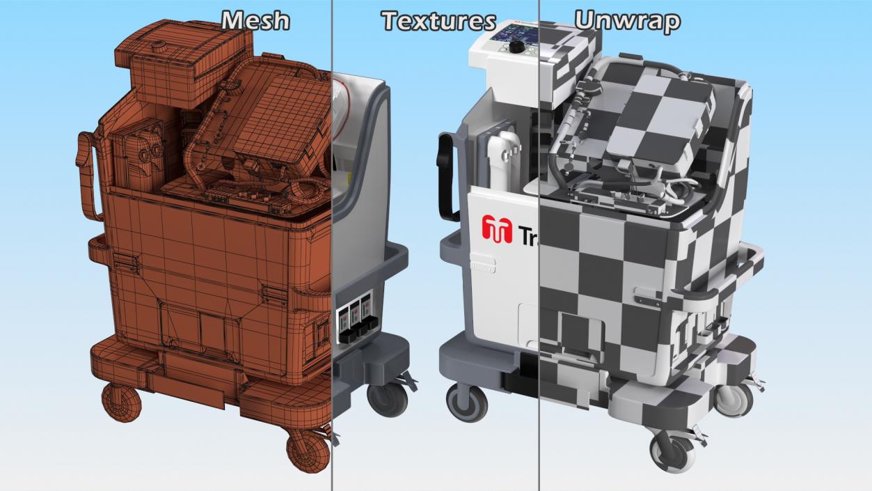 3D model Transmedics Organ Care System with Heart