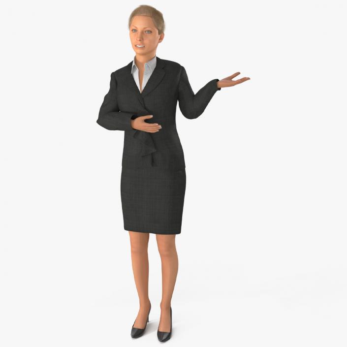 3D Professional Businesswoman Rigged model