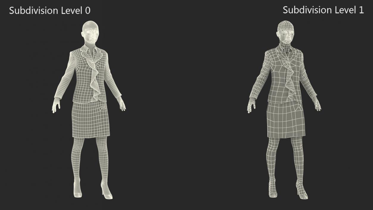 3D Professional Businesswoman Rigged model