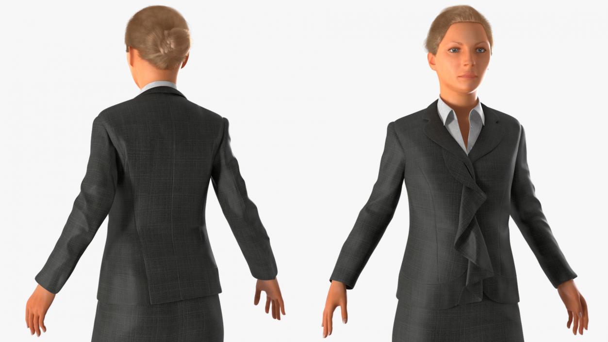 3D Professional Businesswoman Rigged model